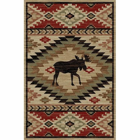 SLEEP EZ 2 ft. 3 in. x 7 ft. 7 in. Lodge King High Country Area Rug Multi Color SL3082199